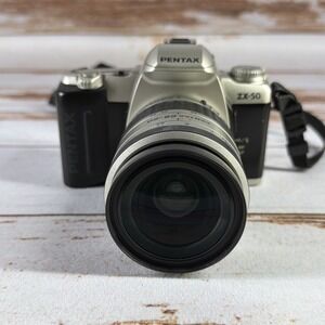 Pentax ZX-50 35mm SLR Film Camera w/ Pentax 28-80mm Zoom Lens & Strap